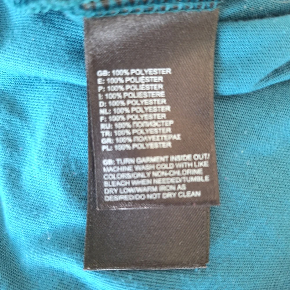 The North Face men's teal ble green short-sleeved polo shirt - size XXL